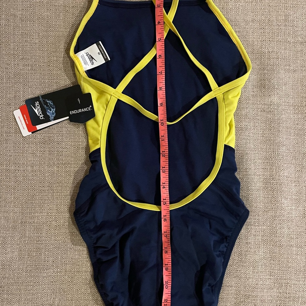 Speedo Endurance+ One Piece Swimsuit Women’s US Size 28 (XXS) Blue Gold - Picture 11 of 11